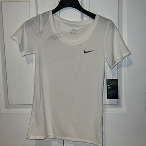 White, nike, never worn, tags, shortsleeved, light weight, XS